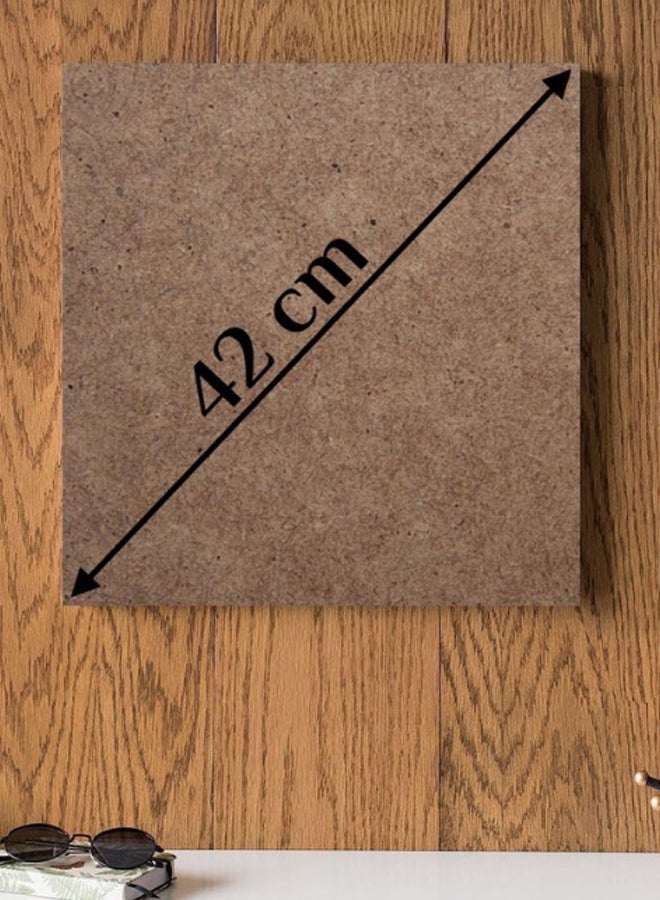 لوحة فنية جدارية من MDF مطبوع عليها عبارة مقتبسة باللغة العربية متعدد الألوان 30x30سم - v1601201395/N40372533A_3