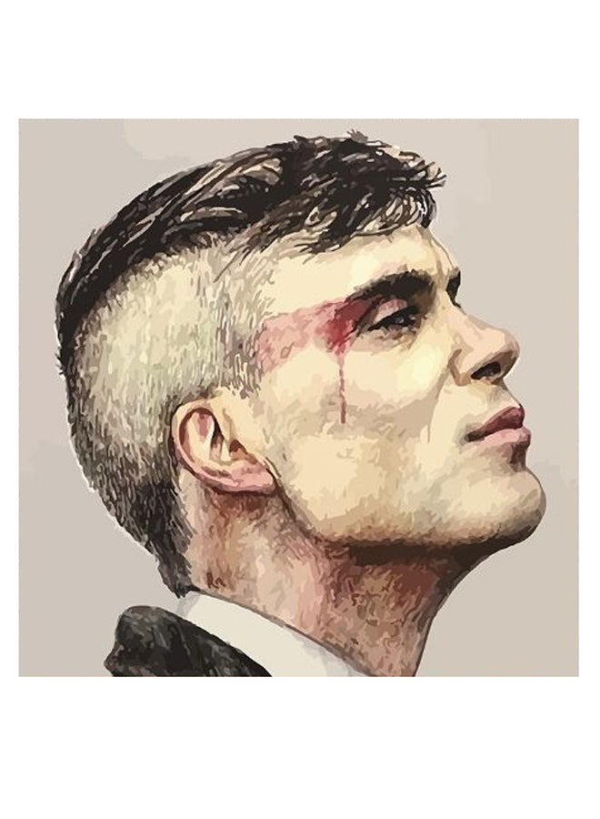 Atiq Thomas Shelby Themed Decorative Wall Art Beige/Grey/Black 30x30cm - Image 2