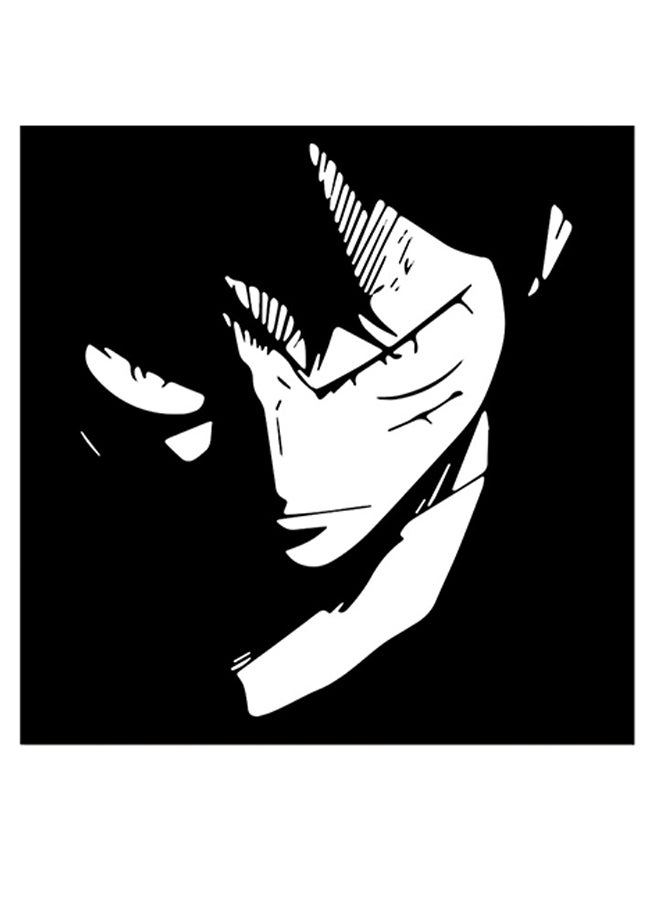 Atiq Luffy Themed Printed MDF Wall Art Black/White 30x30cm - Image 1