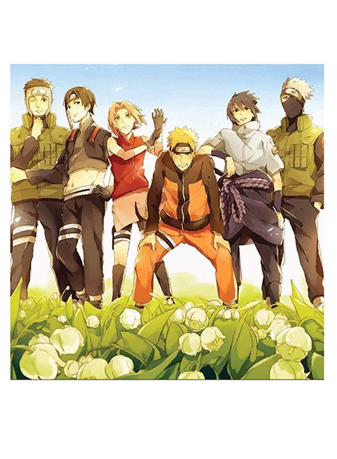 Atiq Naruto Anime  Themed Printed MDF Wall Art Green/Blue/Black 30x30cm - Image 1