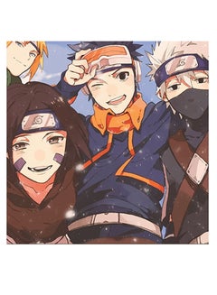Naruto Anime  Themed Printed MDF Wall Art Blue/Beige/Brown 30x30cm