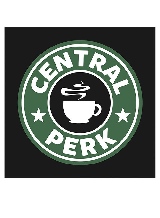 أتيك لوحة فنية للزينة بتصميم قهوة أخضر / أبيض / أسود 30x30سم - Image 1