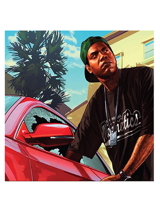 Atiq Grand Theft Auto Printed Wall Art Multicolour 30x30cm - Image 1