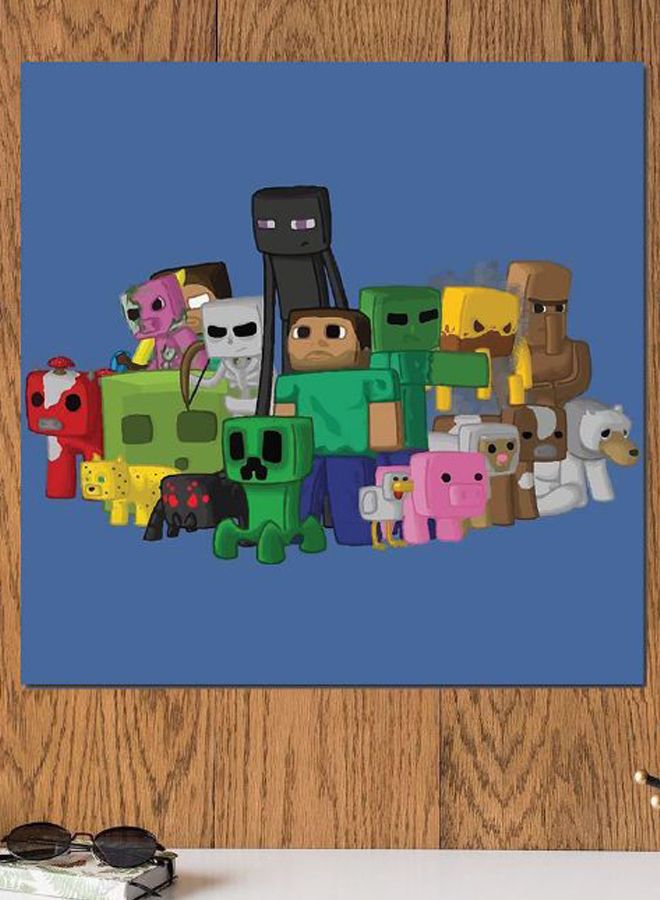 Atiq Minecraft Printed Wall Art Multicolour 30x30cm - Image 2