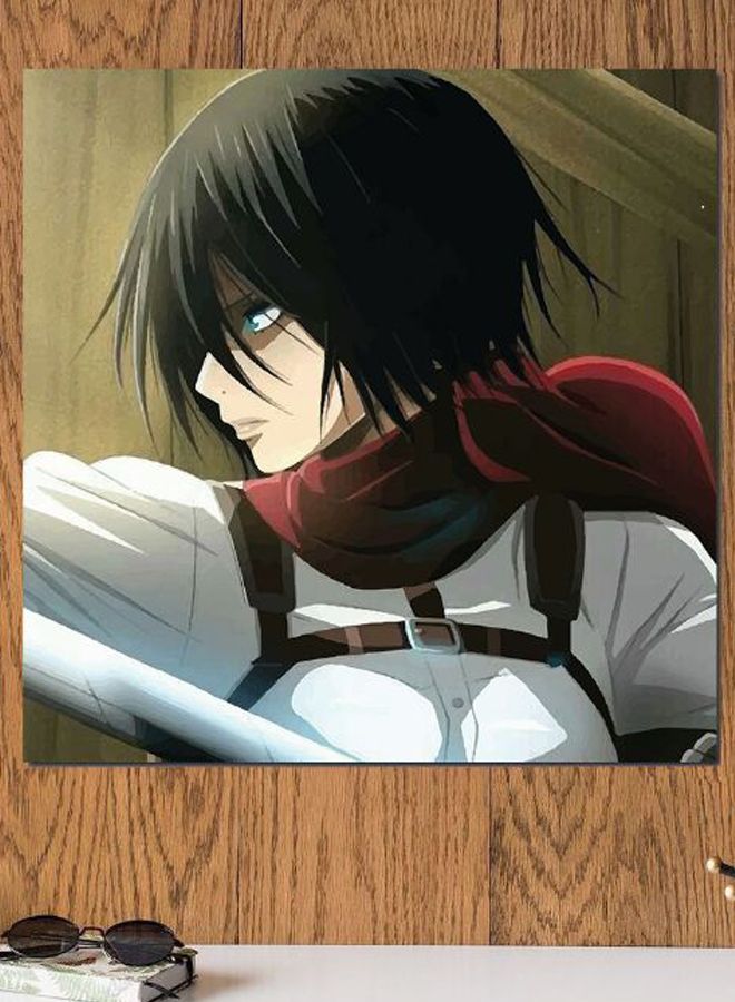 أتيك لوحة فنية لديكور الحائط مستوحاة من مسلسل Attack On Titan أبيض/أسود/بني 30x30سم  - Image 2