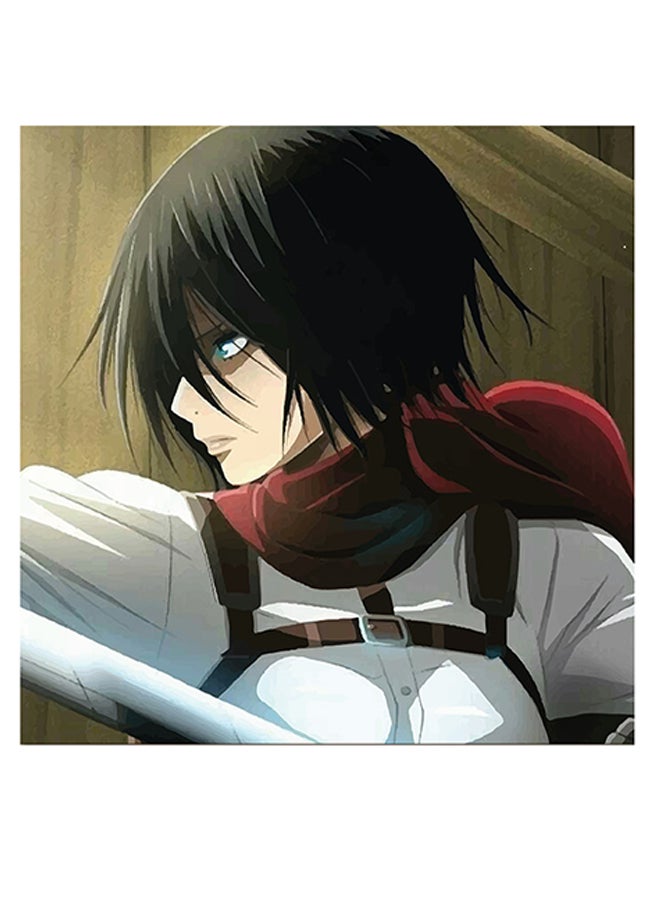 أتيك لوحة فنية لديكور الحائط مستوحاة من مسلسل Attack On Titan أبيض/أسود/بني 30x30سم  - Image 1