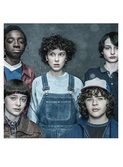 Stranger Things Printed Wall Art Blue/Brown/Black 30x30cm