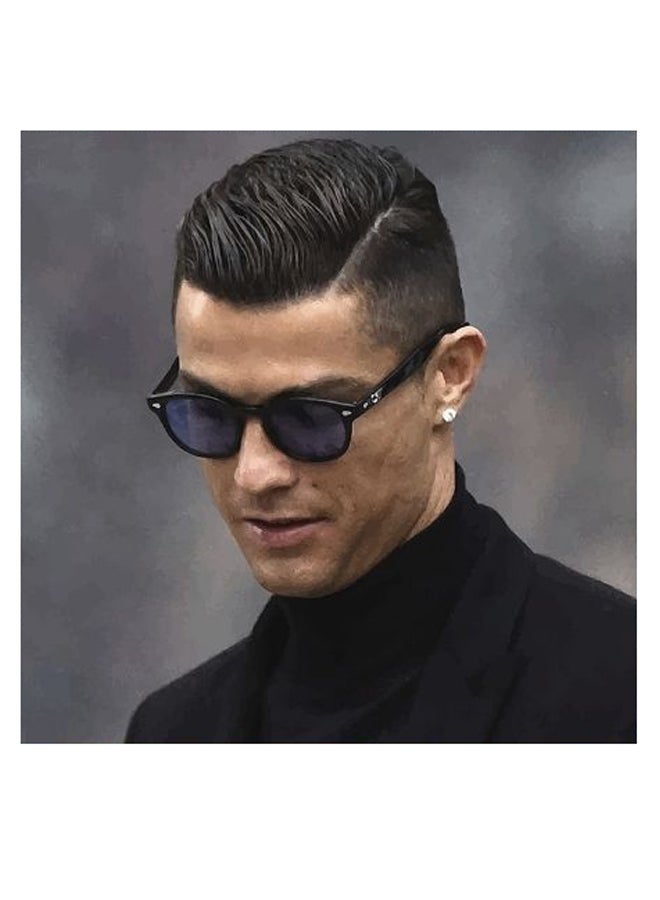 Atiq Ronaldo Themed Decorative Wall Art Black/Beige/Grey 30x30cm - Image 2