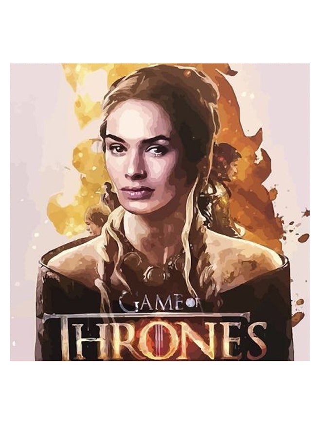 Atiq - Game Of Thrones Themed Wall Art Beige/Yellow/Brown 30x30cm - Image 1