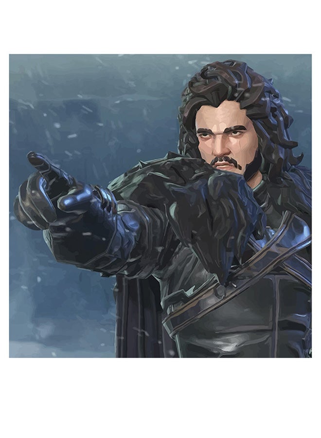 Atiq Game Of Thrones Themed Wall Art Black/Grey/Beige 30x30cm - Image 1