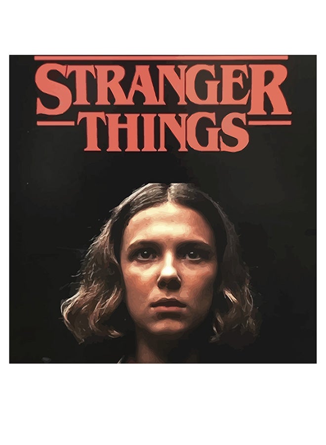 أتيك لوحة فنية بنمط مسلسل Stranger Things أسود/بيج/أحمر 30x30سم - Image 1