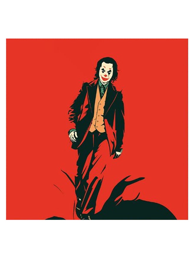 Atiq Joker Themed Wall Art Red/Black/Orange 30x30cm - Image 2