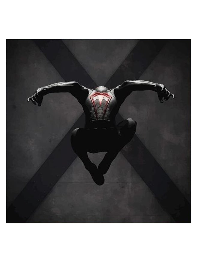 Atiq Spider Man Themed Wall Art Grey/Black/Red 30x30cm - Image 2