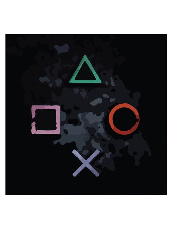 Atiq PlayStation Themed Wall Art Black/Grey/Pink 30x30cm - Image 2