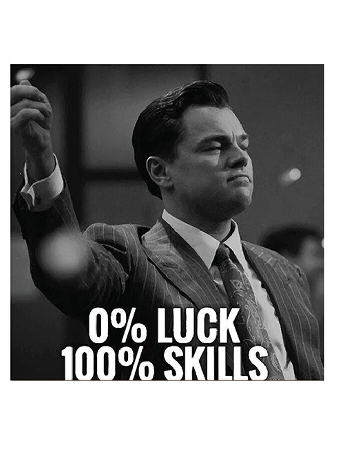 أتيك لوحة فنية بطبعة فيلم "The Wolf Of Wall Street" رمادي / أبيض / أسود 30x30سم - Image 1