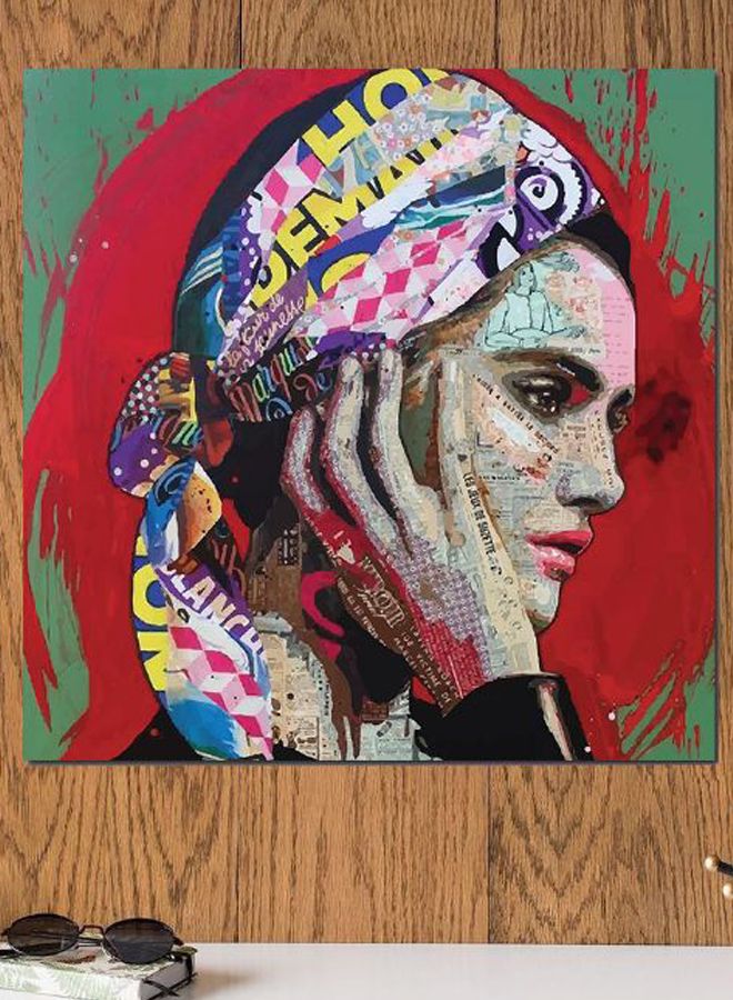 Atiq Woman Printed Wall Art Multicolour 30x30cm - Image 2
