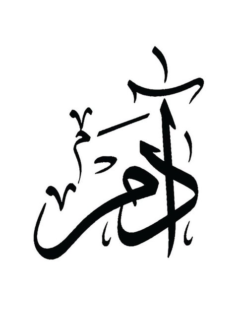 لوحة فنية من خشب MDF بتصميم اسم آدم متعدد الألوان 30x30سم
