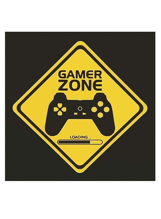 أتيك لوحة فنية لديكور الحائط بطبعة Gamer Zone أسود/ أصفر 30x30سم  - Image 2