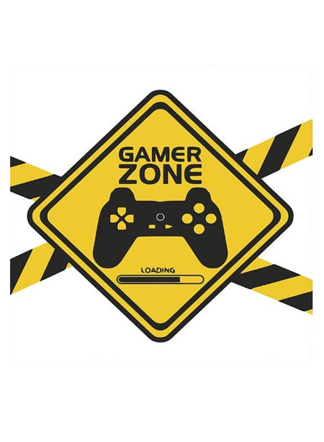 Gamer Zone Themed Wall Art White/Yellow/Black 30x30cm