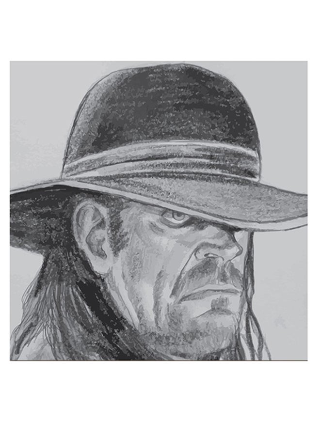 Atiq The Undertaker Themed Wall Art Grey/Black 30x30cm - Image 1