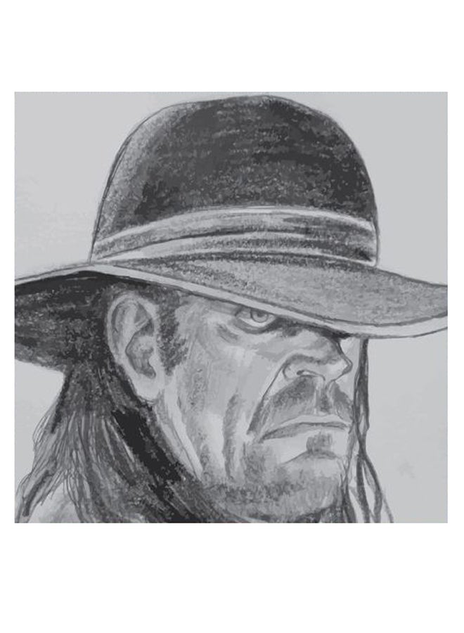 Atiq The Undertaker Themed Wall Art Grey/Black 30x30cm - Image 2