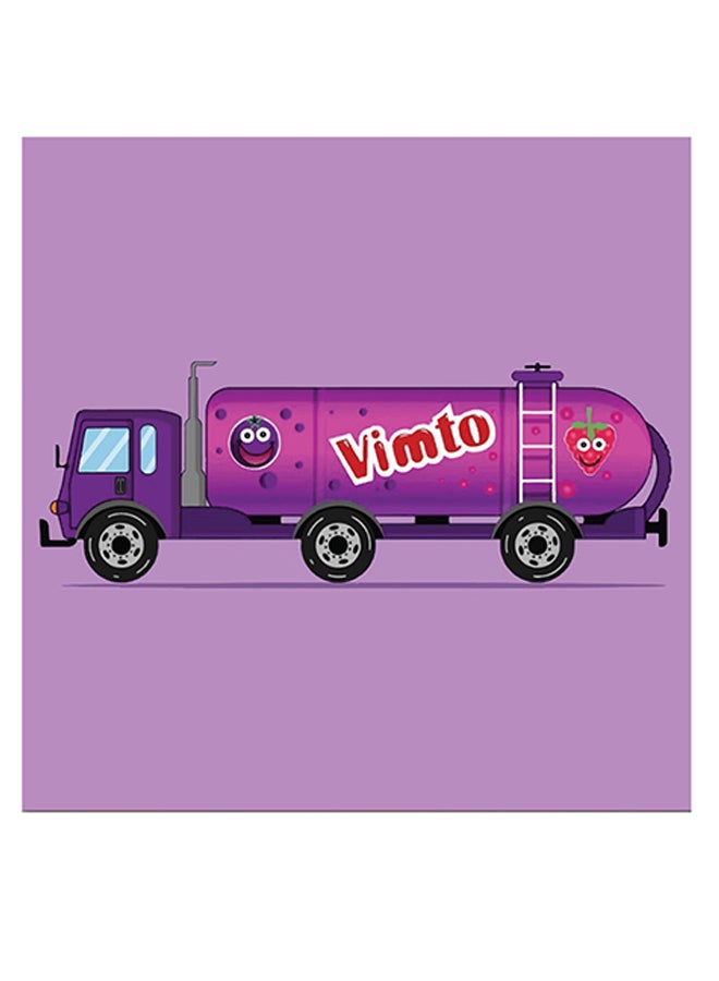 أتيك لوحة فنية لديكور الحائط تمثل بتصميم مستوحى من عصير فيمتو أرجواني/وردي/أسود 30x30سم - Image 1