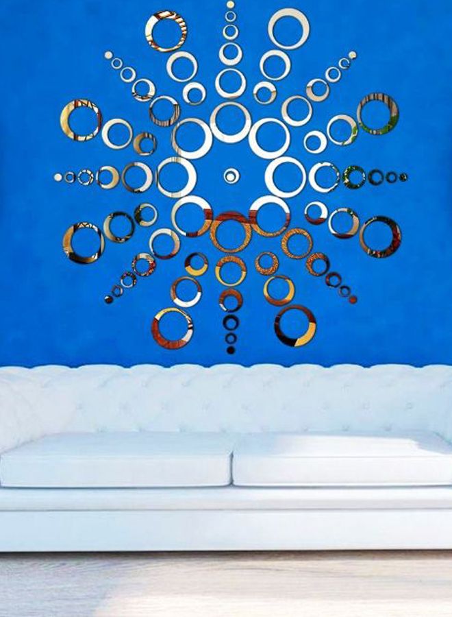 24-Piece Removable Acrylic Mirror Wall Sticker Set Clear - Image 3