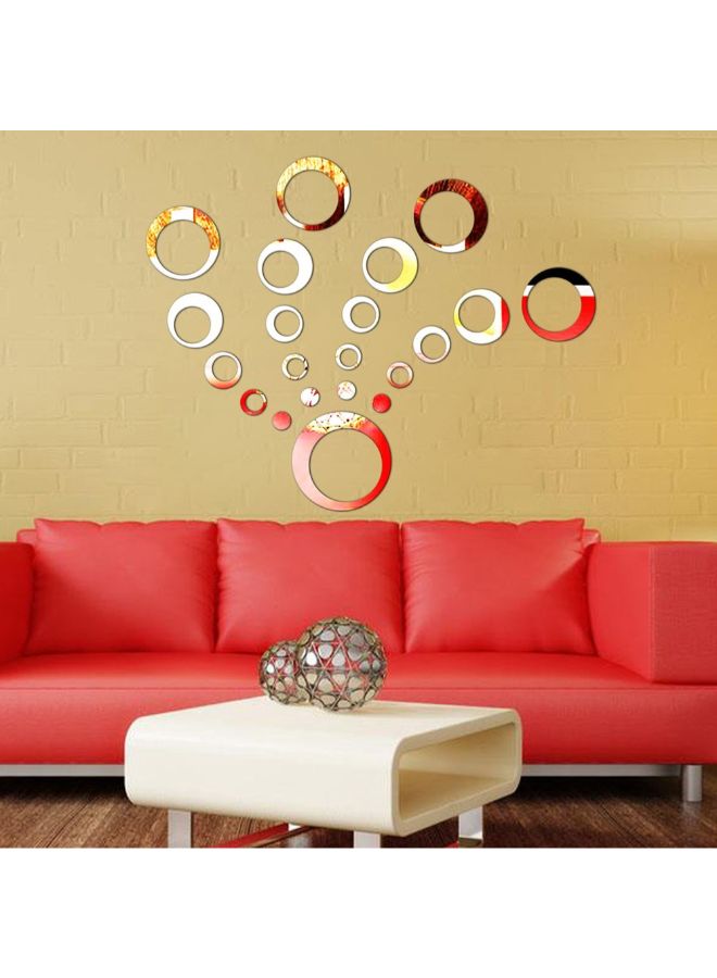 24-Piece Removable Acrylic Mirror Wall Sticker Set Clear - Image 4