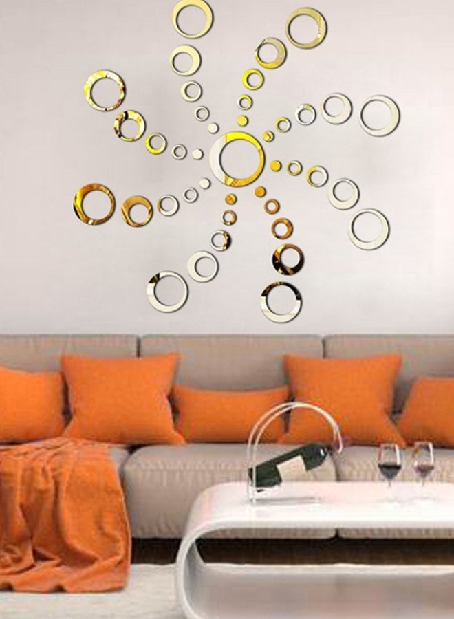 24-Piece Removable Acrylic Mirror Wall Sticker Set Clear - Image 5