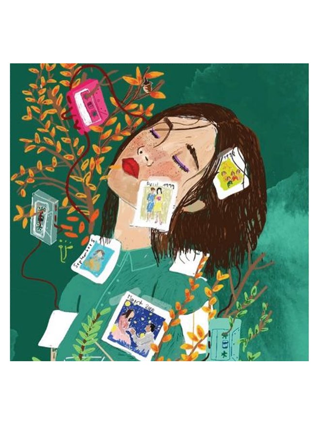 أتيك لوحة فنية لديكور الحائط تمثل امرأة أخضر/بني/أبيض 30x30سم  - Image 2