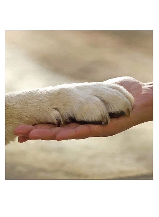 Atiq Animals Lovers Themed Wall Art Beige 30x30cm  - Image 1