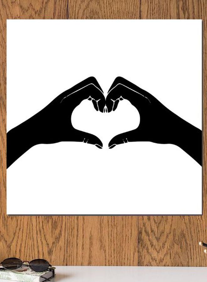 Atiq Love’s Heart Themed Wall Art White/Black - Image 2