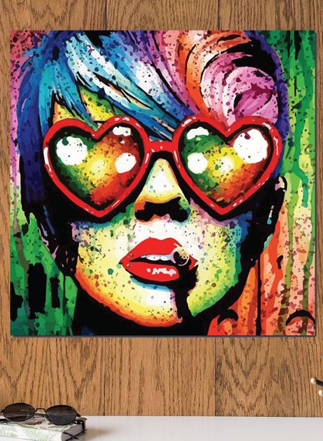 Atiq Woman Themed Wall Art Blue/Red/Purple - Image 2