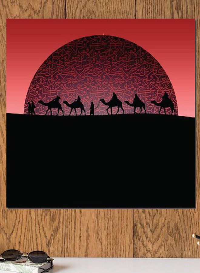 Atiq Camels Wall Art Multicolour 30 x 30cm - Image 2