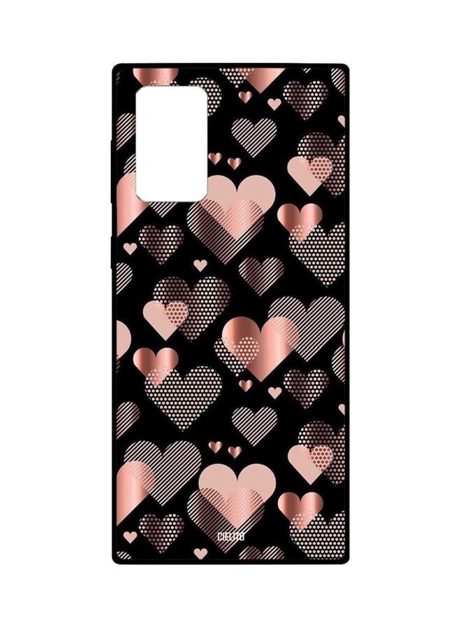 CIELITO Heart Printed Case Cover For Samsung Galaxy Note20 Ultra Black/Grey/Pink - Image 1
