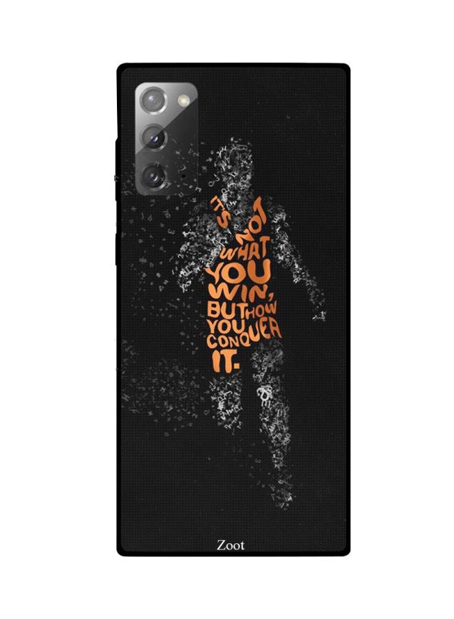 Zoot - It's Not What You Win, But How Conquer It Printed Case Cover For Samsung Galaxy Note 20 Black/Orange/Grey - Image 1