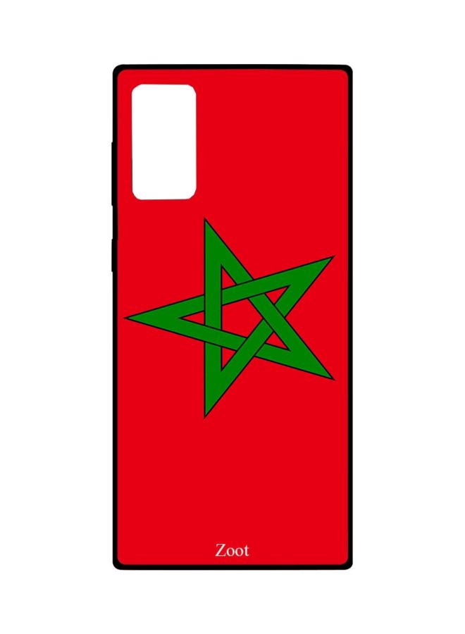 Zoot Morocco Flag Printed Protective Case Cover For Samsung Galaxy Note20 Red/Green - Image 1