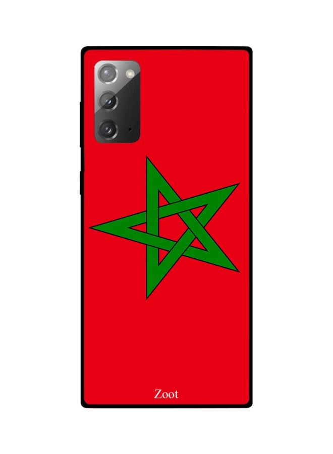 Zoot Morocco Flag Printed Protective Case Cover For Samsung Galaxy Note20 Red/Green - Image 2