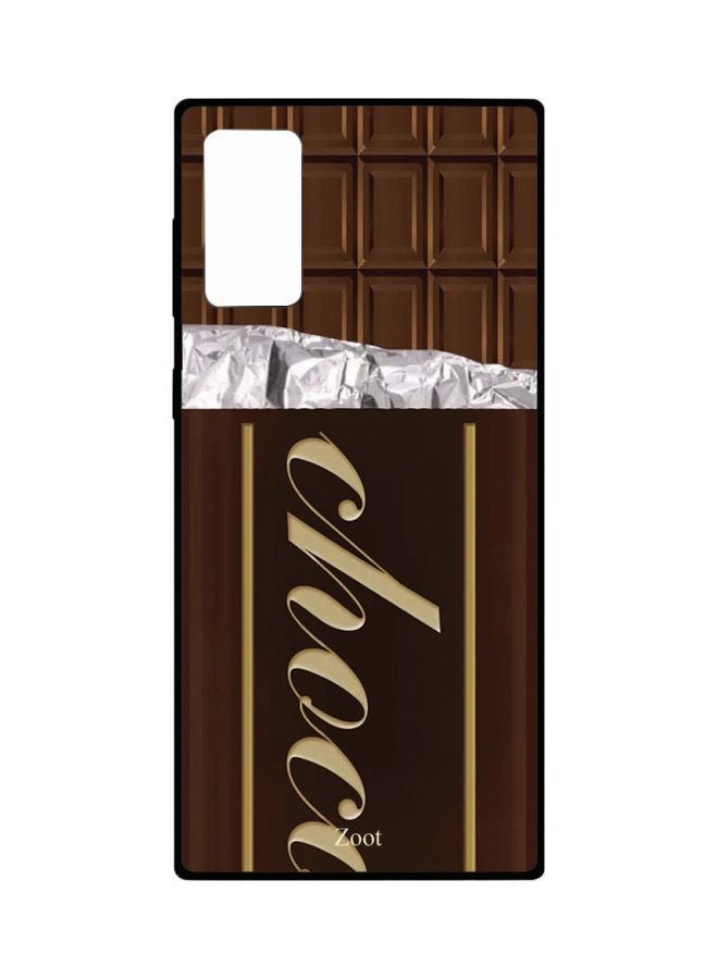 Zoot Chocolate Printed Protective Case Cover For Samsung Galaxy Note20 Brown/Silver/Beige - Image 1