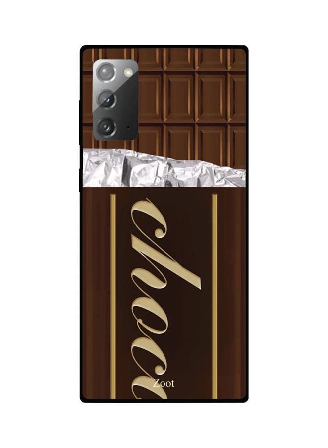 Zoot Chocolate Printed Protective Case Cover For Samsung Galaxy Note20 Brown/Silver/Beige - Image 2