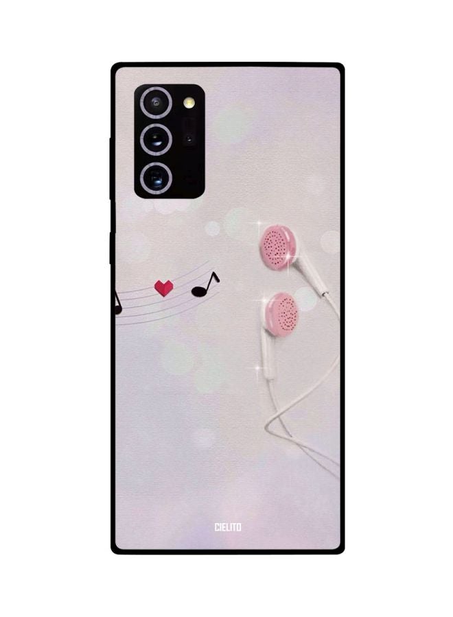 CIELITO Earphone Printed Case Cover For Samsung Galaxy Note 20 Ultra Pink/White/Black - Image 2