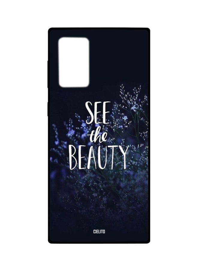 CIELITO Floral Printed Case Cover For Samsung Galaxy Note20 Ultra Blue/Purple/Black - Image 1
