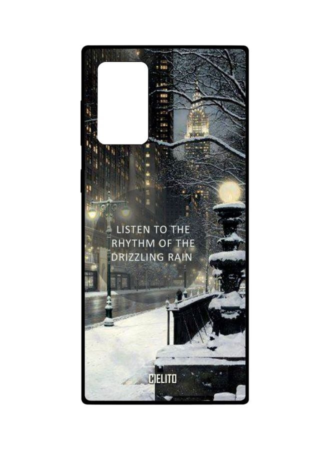 CIELITO Quote Printed Case Cover For Samsung Galaxy Note20 Ultra Grey/White/Black - Image 1