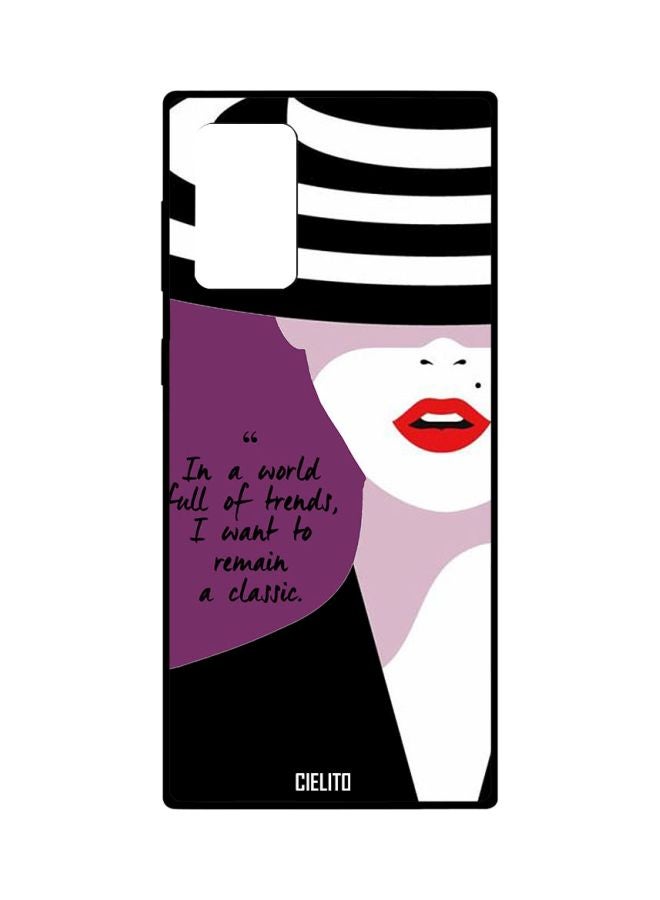 CIELITO Girl Quote Printed Case Cover For Samsung Galaxy Note20 Ultra Black/White/Purple - Image 1