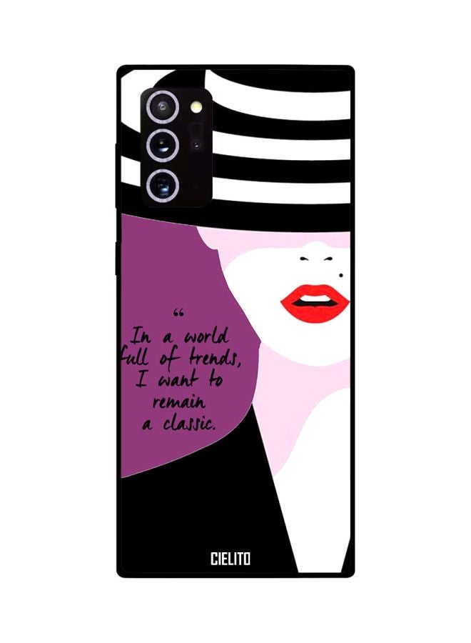 CIELITO Girl Quote Printed Case Cover For Samsung Galaxy Note20 Ultra Black/White/Purple - Image 2