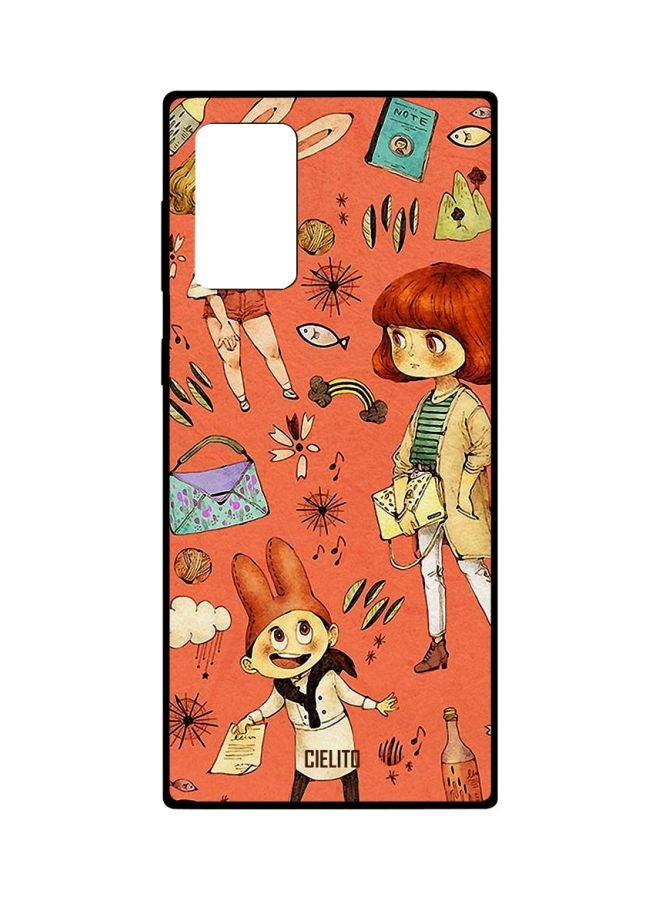 CIELITO Cartoon Printed Case Cover For Samsung Galaxy Note 20 Ultra Orange/Brown/Beige - Image 1