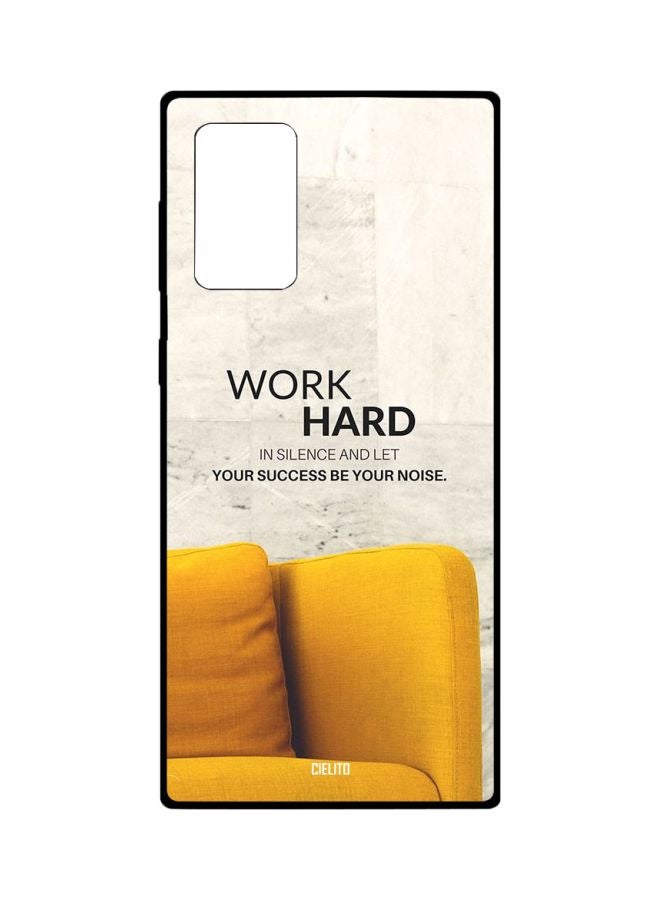 CIELITO Work Hard Printed Case Cover For Samsung Galaxy Note 20 Ultra Yellow/White/Black - Image 1