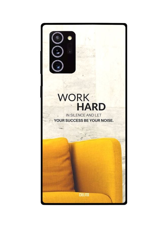 CIELITO Work Hard Printed Case Cover For Samsung Galaxy Note 20 Ultra Yellow/White/Black - Image 2