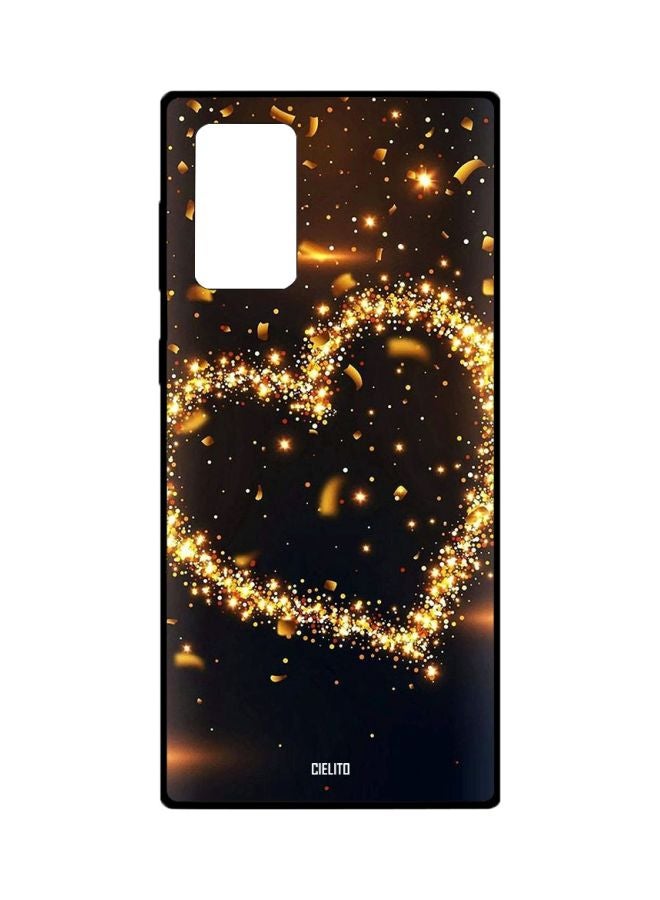 CIELITO Heart Printed Case Cover For Samsung Galaxy Note 20 Ultra Black/Gold - Image 1
