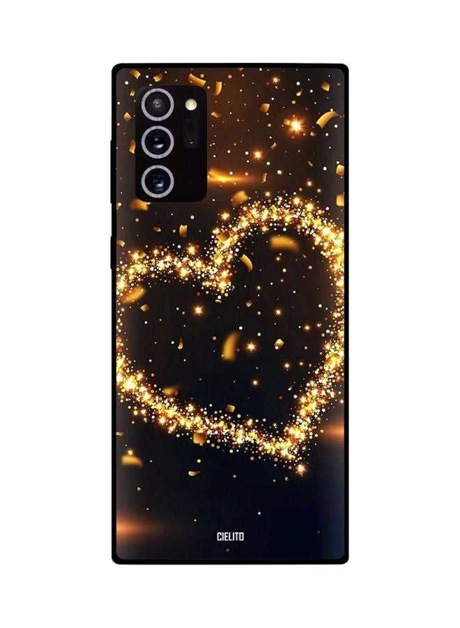 CIELITO Heart Printed Case Cover For Samsung Galaxy Note 20 Ultra Black/Gold - Image 2